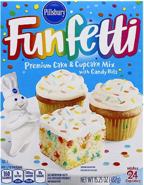PILLSBURY Funfetti Premium Cake & Cupcake Mix with Candy Bits 432 gr